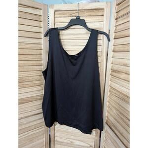 Soft by Avenue Tank Top size 26 28, Eggplant Black Stretch Career Casual